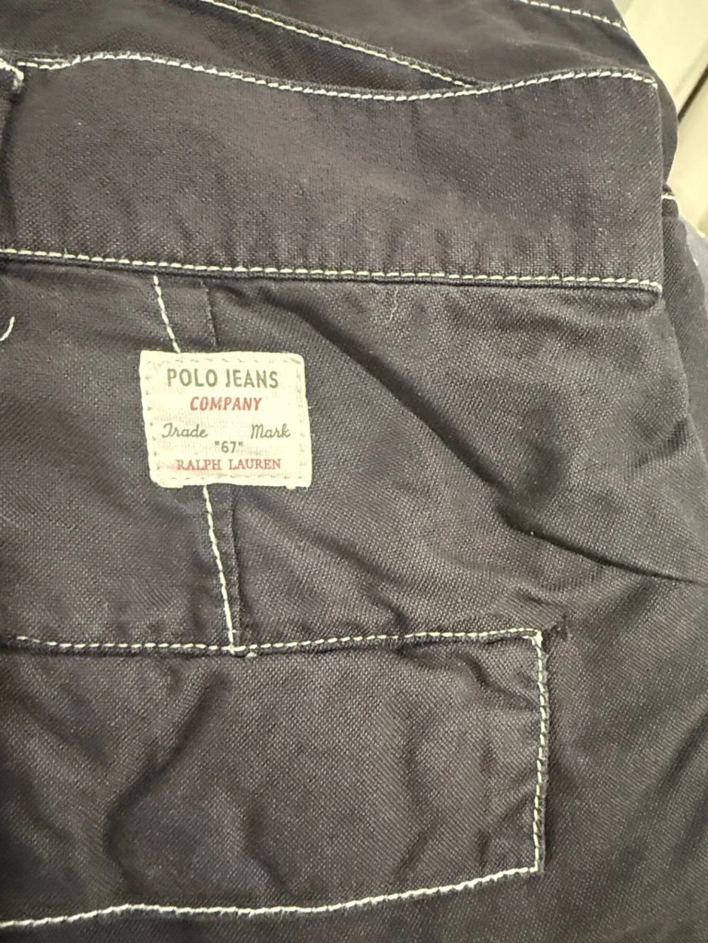 Vintage Polo Jeans Company Baggy Cargo Cotton Shorts size 38 - Picture 5 of 5